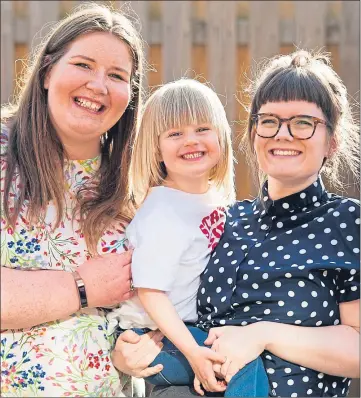  ??  ?? Florence Mcpherson, right, with daughter Nieve and Juno co-founder Lauren Knight