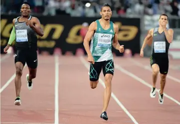  ?? EPA ?? TAKING IT ALL IN HIS STRIDE: Wayde van Niekerk said the Racers Grand Prix in Jamaica was another opportunit­y to better himself.