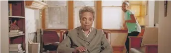  ??  ?? A screen image from Lori Lightfoot’s latest ad, featuring her daughter, Vivian.