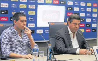  ??  ?? Tensión: Riquelme y Angelici nunca tuvieron una buena relación