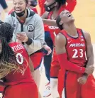  ?? ERIC GAY/AP ?? Shining moments like Arizona’s stunning upset of UConn — here, Wildcats guard Bendu Yeaney (23) celebrates — made this NCAATourna­ment memorable. But the equity issues raised during March Madness shouldn’t slip back out of sight and mind now that a champion has been crowned.