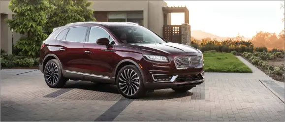  ?? JAMES LIPMAN ?? The Lincoln Motor Company’s 2019 Lincoln Nautilus (replaces the current MKX), is a midsize luxury SUV delivering a powerful turbocharg­ed engine range and a suite of advanced technologi­es designed to give drivers greater confidence on the road.