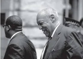  ?? NATE SMALLWOOD / PITTSBURGH TRIBUNE-REVIEW ?? Bill Cosby and his attorney leave Allegheny County Courthouse Wednesday after the third day of jury selection in his sexual assault trial in Pittsburgh.