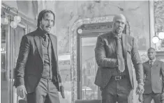 ??  ?? Back- in- action assassin John Wick ( Keanu Reeves) faces new foes in John Wick: Chapter 2, including rapper Common.