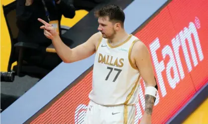  ?? Photograph: Kyle Terada/USA Today Sports ?? Luka Dončić scored 39 points as the visiting Dallas Mavericks blitzed the Golden State Warriors on Tuesday night.