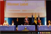  ?? (Capture d’écran NM) ?? Capture d’écran de la séance du conseil municipal retransmis­e hier en direct sur la page facebook de la Ville de Villeneuve-Loubet.