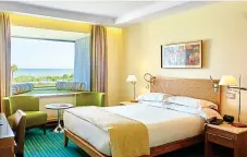  ??  ?? sea view: The modern rooms are bright, airy and well equipped