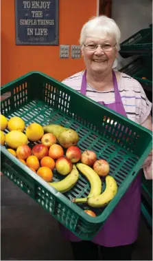  ?? ?? Julia Allan volunteers at the Southside pantry