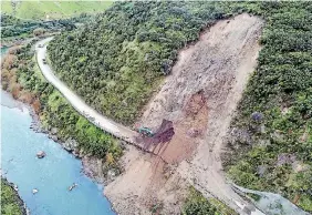  ?? PHOTO: SUPPLIED ?? The NZ Transport Agency expects as much as 630,000 cubic metres to slip in the Manawatu¯ Gorge. A slip in April comprised 3500cum.