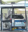  ??  ?? DOORS SMASHED: Police attended a ram raid at Redlynch Central.