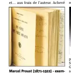  ??  ?? Marcel Proust (-) - exemplaire Du côté de chez Swann sur papier washi () - Estimation :   € -   €.