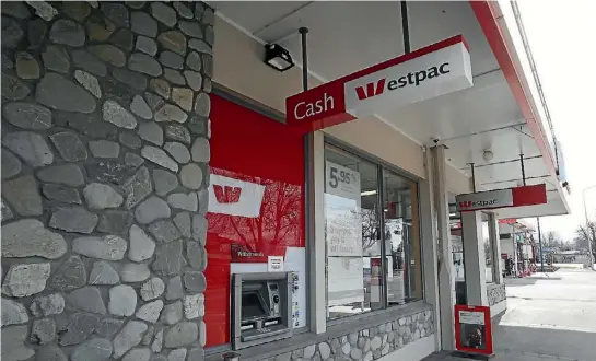  ?? JOHN BISSET/ FAIRFAX NZ ?? If the Westpac branch in Fairlie closes the town will be left without a bank.
