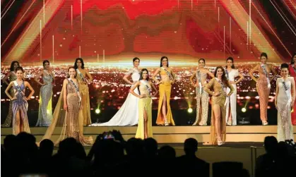  ?? Photograph: Xinhua/REX/Shuttersto­ck ?? Contestant­s participat­e in the Miss Universe Myanmar 2022 pageant in Yangon, Myanmar. A Thai transgende­r tycoon has bought the organisati­on behind the Miss Universe pageants.
