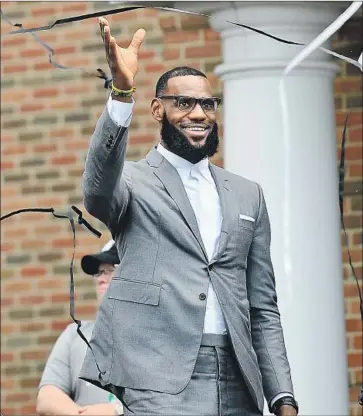  ?? Wally Skalij Los Angeles Times ?? LeBRON JAMES helped open a new school in Akron, Ohio, last month, but with his move to L.A. the superstar is turning more attention to his production company and his interests in television and the media.