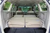  ??  ?? The second and third row seats can be folded flat to provide additional storage space.