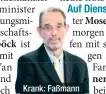  ??  ?? Krank: Faßmann