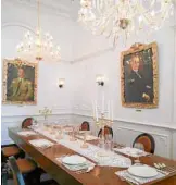  ??  ?? Private dining State Room at XO Heritage Bistro at S Maison