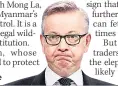  ??  ?? IVORY BAN Michael Gove