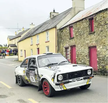  ??  ?? Ford Escort Mk2 crew of Loughran/doherty managed to take the victory by just four seconds
