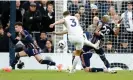  ?? ?? Micky van de Ven puts Tottenham ahead in the 52nd minute. Photograph: Nigel French/PA