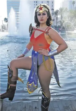  ?? COURTESY PHOTO ?? Rappahanno­ck's own Maddie Kopjanski poses as Wonder Woman, her chosen costume at the World Championsh­ip of Performing Arts competitio­n's opening "Parade of Nations" last month at the Los Angeles Performing Arts Center.