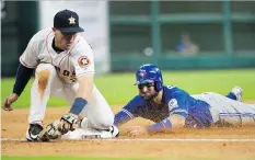  ?? GEORGE BRIDGES/THE ASSOCIATED PRESS ?? It’s how he got injured, but Toronto Blue Jays’ Kevin Pillar won’t rule out sliding head first if necessary.