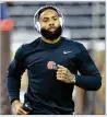  ?? RON SCHWANE / ASSOCIATED PRESS ?? Since returning from a torn ACL, Odell Beckham Jr. has 17 catches for 232 yards and no touchdowns this season.