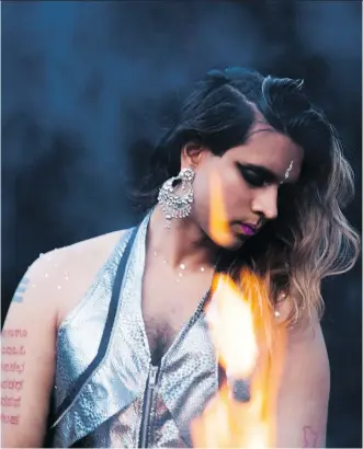  ??  ?? “So often when you find a wound, the instinct is to let it heal or to back away from it,”author Vivek Shraya says. “As an artist, I always run towards it. It’s only after making the art when I say, ‘Oh, this doesn’t feel so good.’”