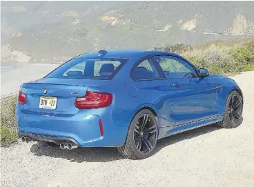  ?? BRIAN HARPER / DRIVING. CA ?? With a taut suspension, big brakes and gobs of torque, the BMW M2 is the real deal.