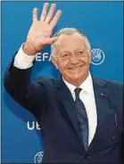  ??  ?? Jean-Michel Aulas, le président de l’OL, est optimiste avant le match.