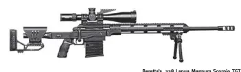  ??  ?? Beretta’s .338 Lapua Magnum Scorpio TGT