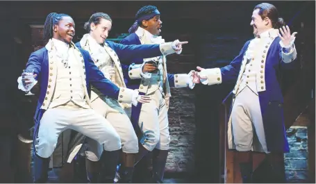  ?? DISNEY ?? As musical and metaphor, the production of Hamilton presents the possibilit­y of risky but exhilarati­ng change.