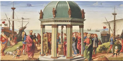  ?? FOTO: PARIS, MUSÉE ARTS DÉCORATIFS, MUSÉE DES ARTS DÉCORATIFS ?? „Verlobung von Jason und Medea“(1487) von Biagio d’Antonio – zu sehen in der Alten Pinakothek in München.