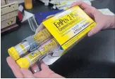  ?? RICH PEDRONCELL­I
THE ASSOCIATED PRESS ?? The maker of the EpiPen says its adult-dose auto-injector will be in “very limited” supply in August and new stock likely won’t be available until the end of the month.