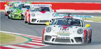  ?? HANDOUT/ PORSCHE MOTORSPORT ?? 22-year-old Australian Matt Campbell, leading the pack here, became a Porsche Junior Driver this year.