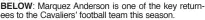  ??  ?? BELOW: Marquez Anderson is one of the key returnees to the Cavaliers’ football team this season.