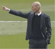  ??  ?? 0 Zinedine Zidane says Real Madrid ‘are in a good moment’