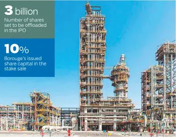  ?? Gulf News Archives ?? Launched in 1998, the Borouge complex is the nerve centre of Adnoc’s – and Abu Dhabi’s – ■ ambitions in the petrochemi­cal space. Its main production is of polyolefin solutions.