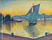  ??  ?? Paul Signac (-) - Le Port au soleil couchant, Opus  (Saint-Tropez),  – Huile sur toile –  x . cm – Estimation : £ - millions (, et , millions €).