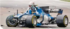  ??  ?? El Sauber que condujo el italiano en China 2017