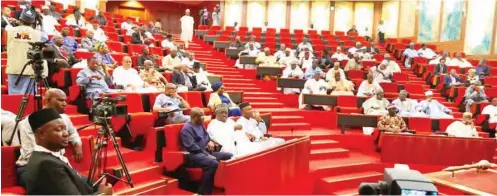  ??  ?? Senate in session at the National Assembly Abuja