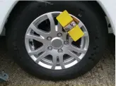  ?? ?? Don’t skimp on motorhome wheel locks – go for the best that you can afford, and if possible, buy more than one