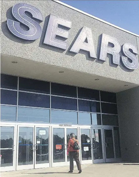  ?? IAN MACALPINE ?? Failing to adapt to a changing marketplac­e, Sears Canada says it “deeply regrets” closing down its business across the country. Financial advisers and its bankruptcy monitor recommende­d liquidatio­n.