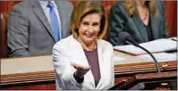  ?? ?? Outgoing US Speaker of the House of Representa­tives Nancy Pelosi in Washington on Thursday.