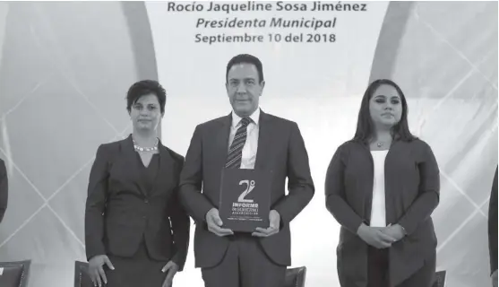  ?? CORTESÍA ?? Segundo informe de gobierno de la alcaldesa de Acaxochitl­án, Rocío Jaqueline Sosa Jiménez.