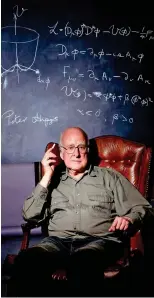  ?? ?? shy ANd reTIrINg: Peter Higgs, whose name was given to the breakthrou­gh Higgs boson particle