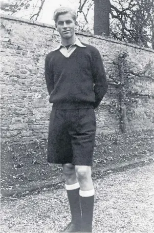  ??  ?? A rare picture of Prince Philip during his days at Gordonstou­n.