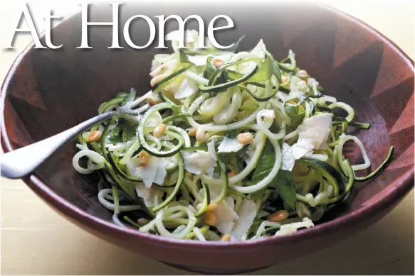  ?? PHOTO BY DEB LINDSEY FOR THE WASHINGTON POST ?? Zucchini noodle salad is fun to make and is a nice, light meal or side dish.