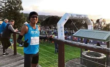  ??  ?? Ultra marathoner Edan Syah at the Great Ocean Road Running Festival 2018.