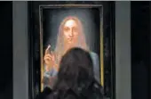  ??  ?? ▪ Leonardo da Vinci’s Salvator Mundi on display at Christie's New York during a press preview.